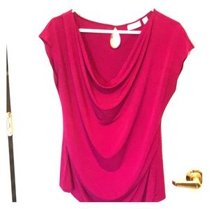 New York and Company maroon shirt.